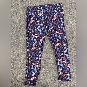 Floral Women’s Leggings - Purple and Blue